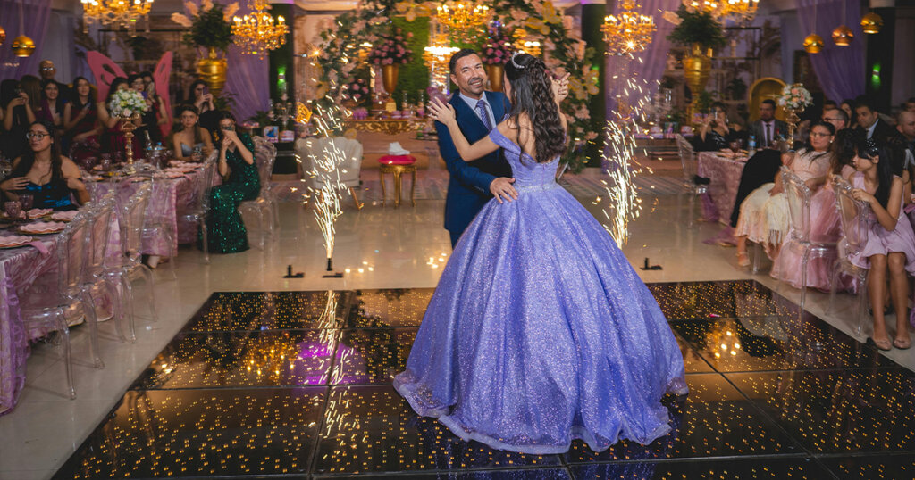 husband and wife dancing