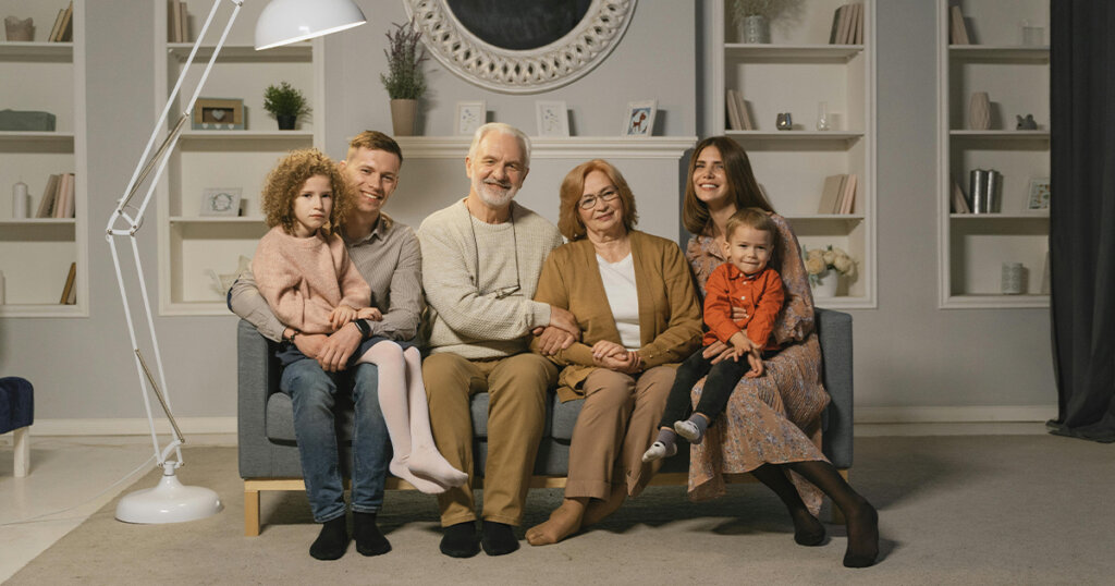 A Family in a Living Room