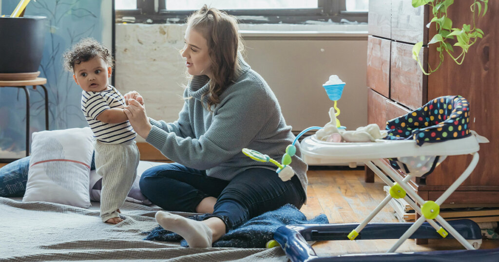 woman with her newborn