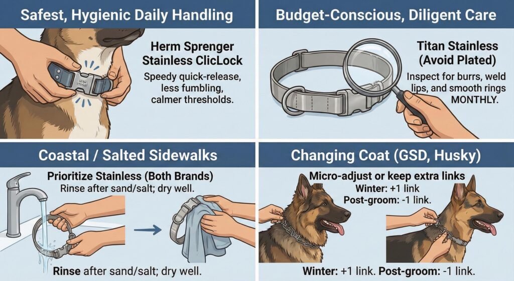I’m seeking the safest, most hygienic day-to-day handling