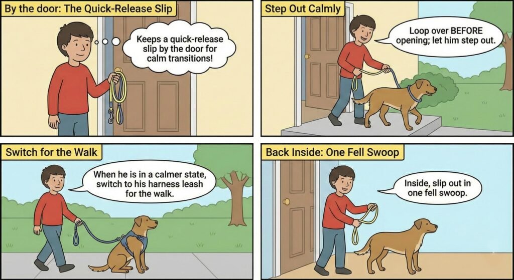 he kept a quick-release slip by the door