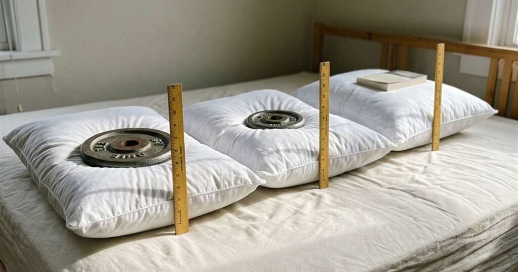 ruler-measuring-pillow-compression-weight