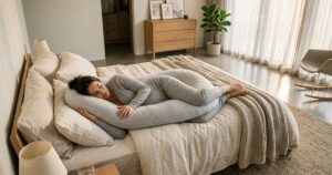 Pillow Reviews and Sleep Gear, Analyzed With Real Data 6 How to Sleep with a U-Shaped Pregnancy Pillow (Trimester by Trimester)