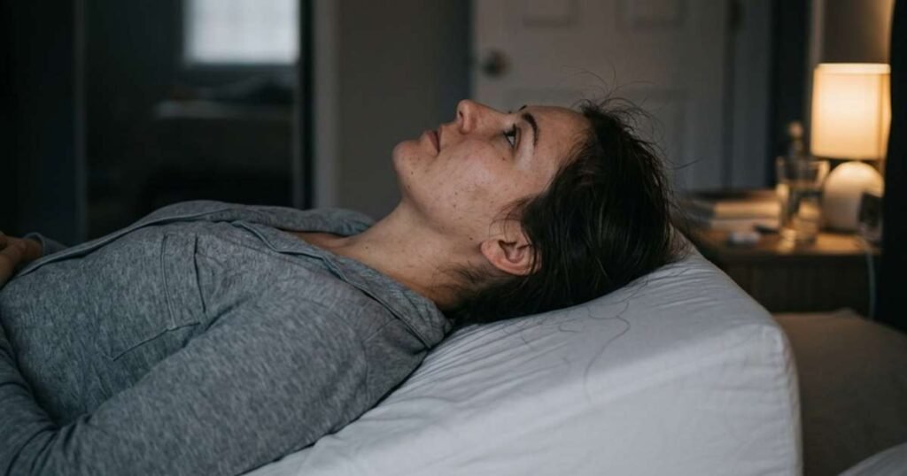 30 to 45 Degrees Stops Nighttime Acid Reflux. Here's How to Pick the Right Wedge 1 person-lying-on-their-back-elevated-on-a-wedge-pillow-showcasing-wedge-pillow-angle-selector