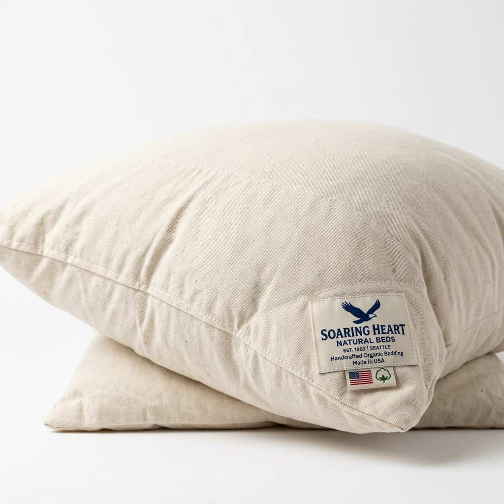 Soaring Heart Organic Buckwheat Hull Pillow
