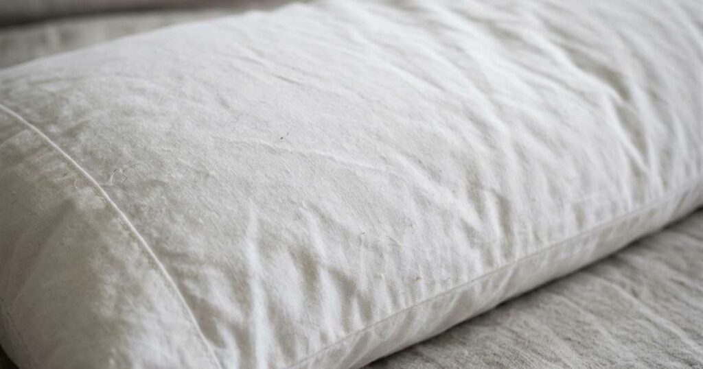 white-cotton-body-pillow-insert-close-up-showcasing-best-body-pillow-for-side-sleepers