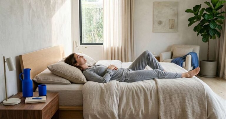 woman-resting-comfortably-on-a-buckwheat-pillow-maintaining-proper-cervical-alignment