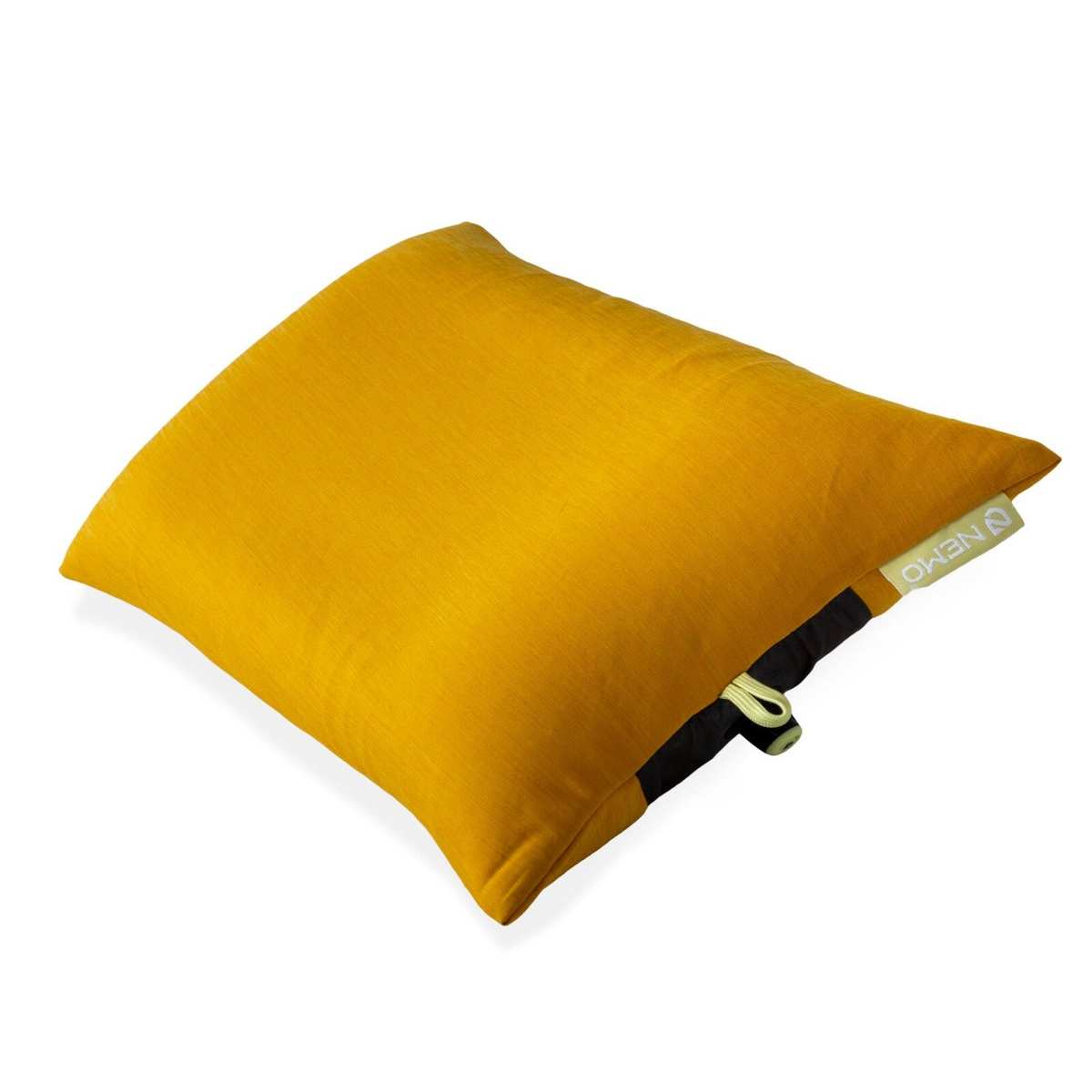 Orange NEMO Fillo Elite Pillow shown angled on white background.