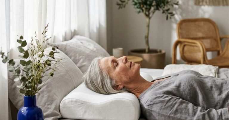 Older woman resting peacefully