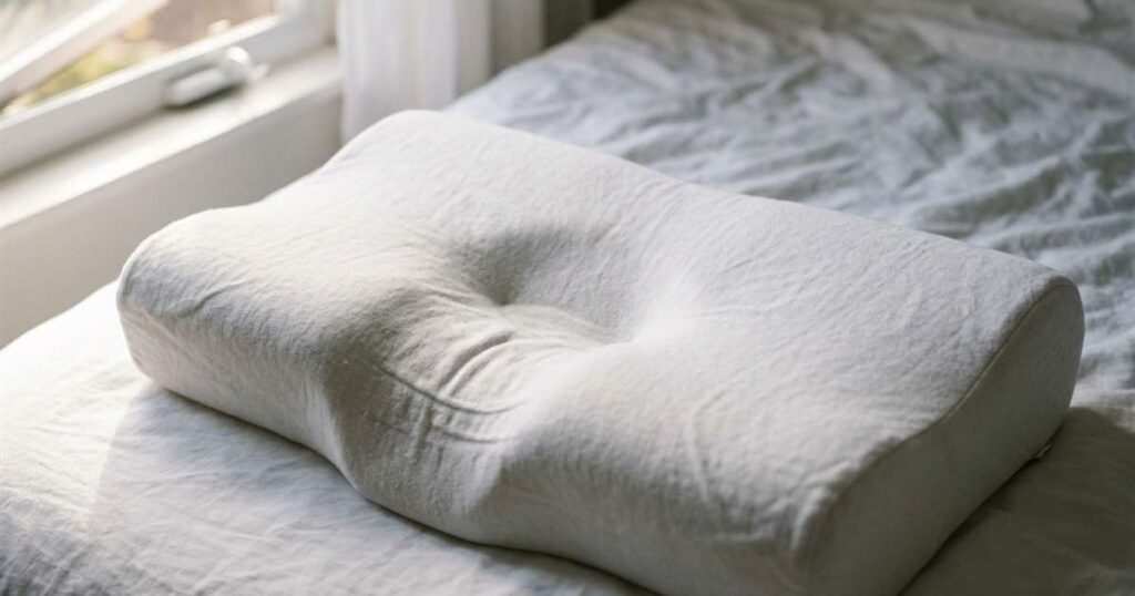 White Contour cervical pillow