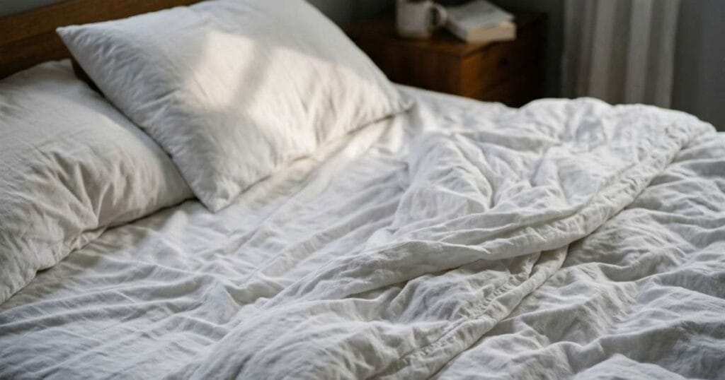 5 Best Cooling Pillows for Menopause Hot Flashes 1 White cooling pillow on dark