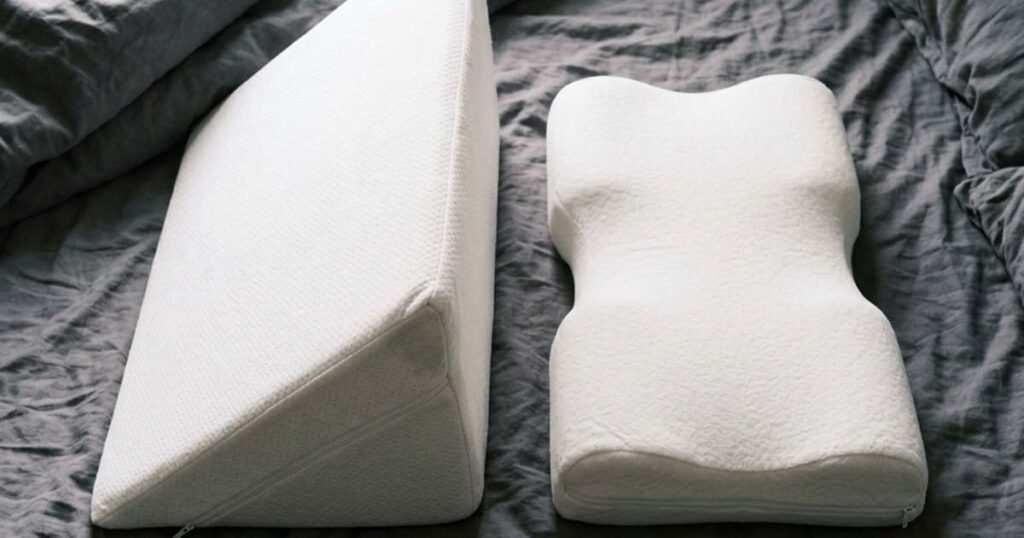 White wedge pillow