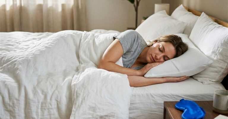 Woman sleeping comfortably