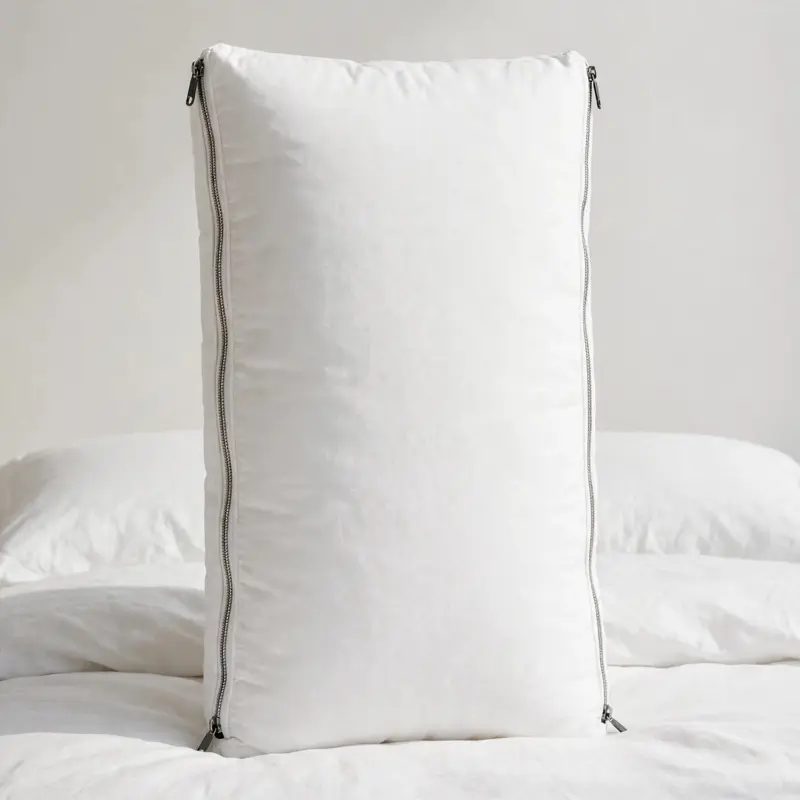 Brooklinen Marlow adjustable pillow with side zippers